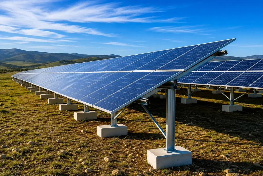 Our Clients 4 Ground-mount solar array carried on steel support structures